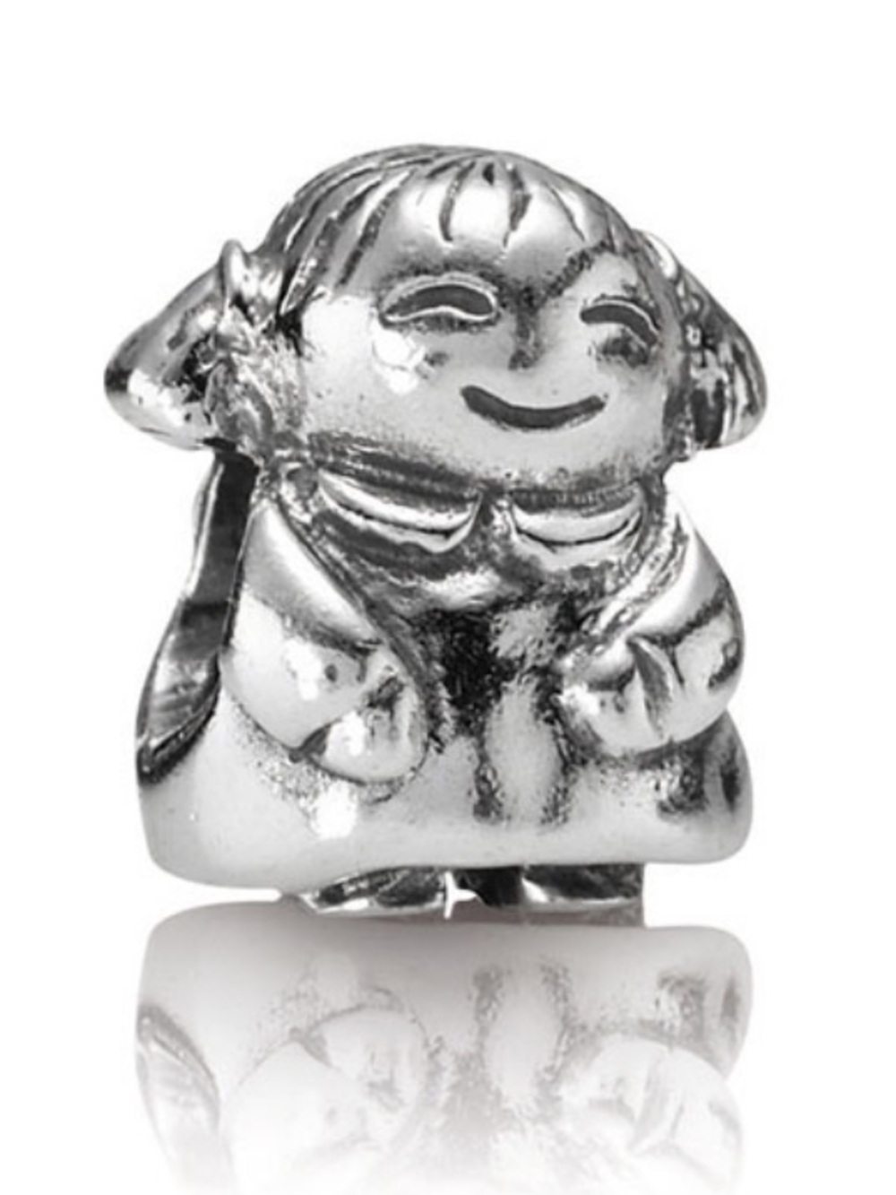 Retired Authentic Pandora Young Girl Family Bead Charm Sterling Silver 925 EUC